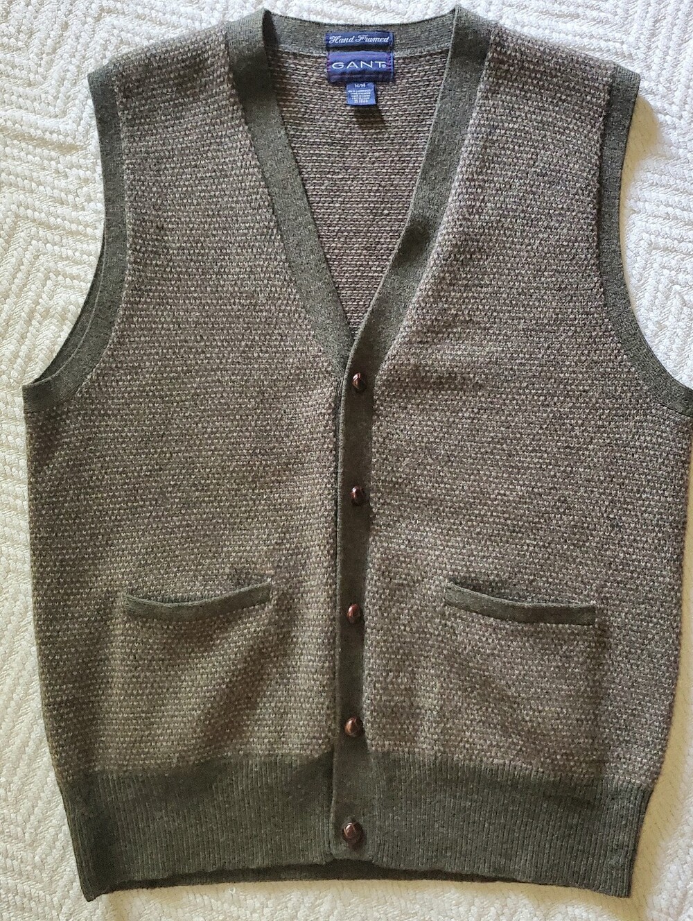 Vintage 90s Gant 100% Lambswool Sweater Vest